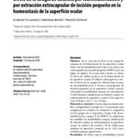 Efecto de la cirugía de catarata por facoemulsificación y por extracción extracapsular de incisión pequeña en la homeostasis de la superficie ocular